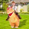 GOOSH Inflatable Ride on Dinosaur Orange Halloween Costume for Kids and Adults